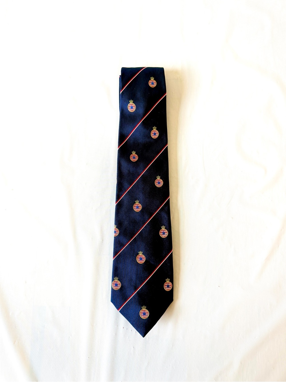 Automobile Club de Monaco ACM Silk Tie Navy Made in Italy Crest F1 vintage 90s